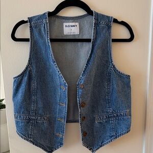 Old Navy Classic Blue Denim Vest Size S